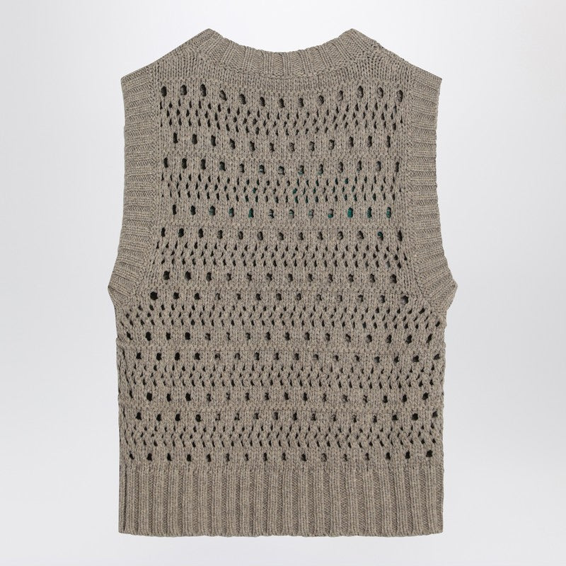 GANNI vest with logo inlay