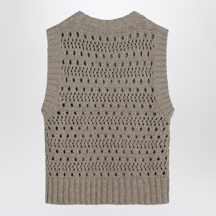 GANNI vest with logo inlay