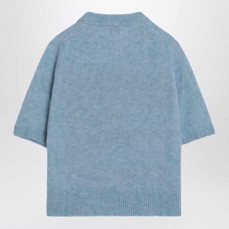 GANNI alpaca blend logo sweater