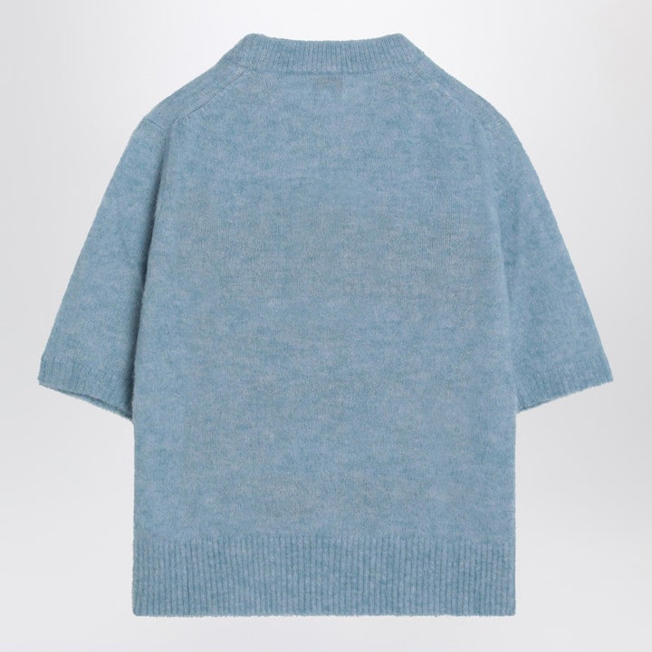GANNI alpaca blend logo sweater