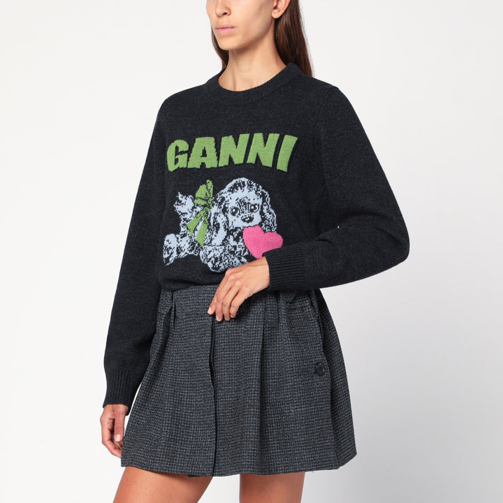 GANNI Puppy wool-blend sweater