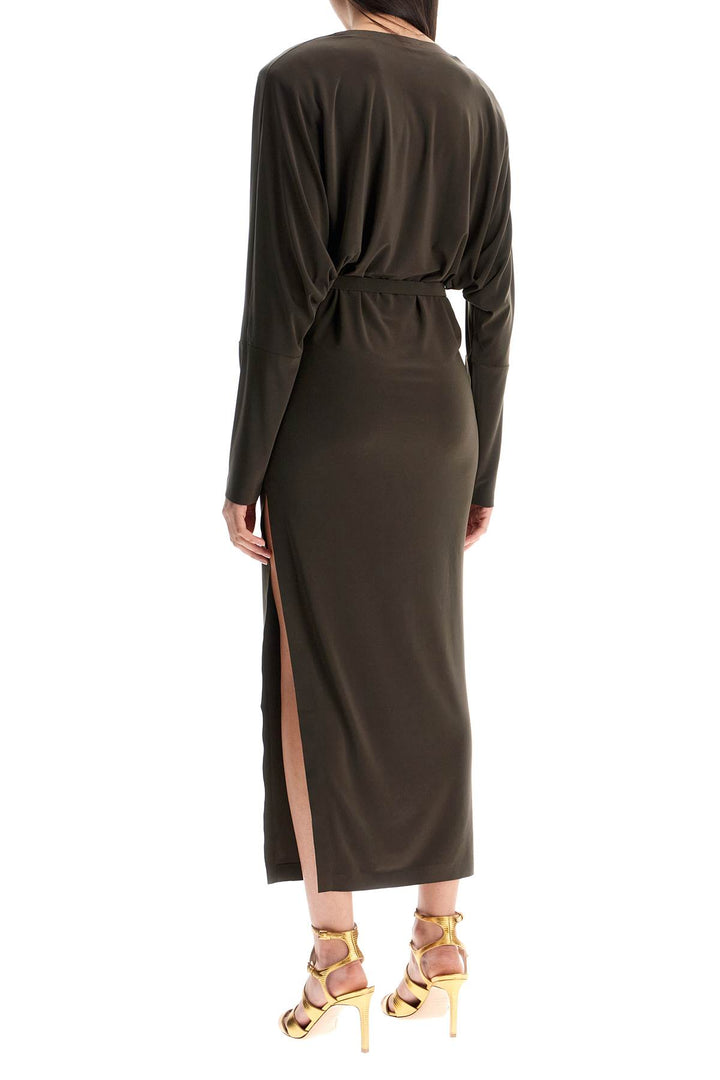 Norma Kamali midi slim dress with side slit