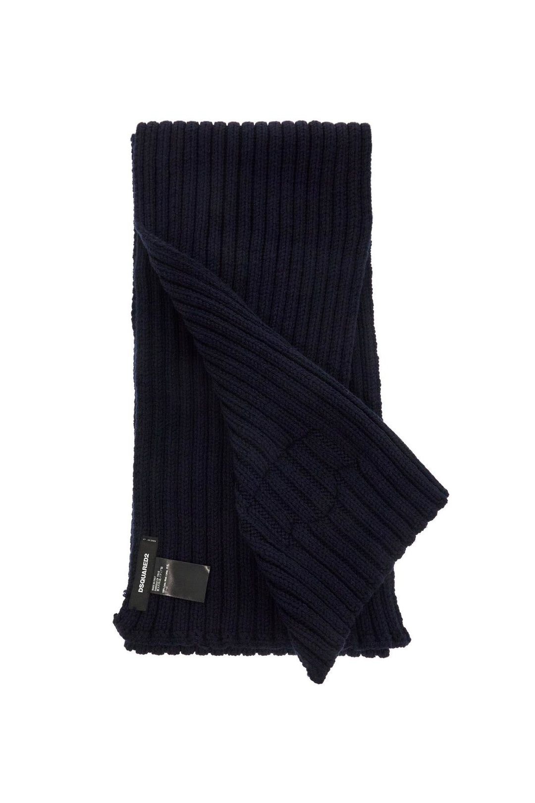 Dsquared2 wool ribbed scarf