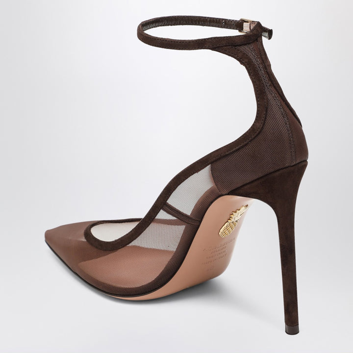 Aquazzura Love Affair 85 suede pumps