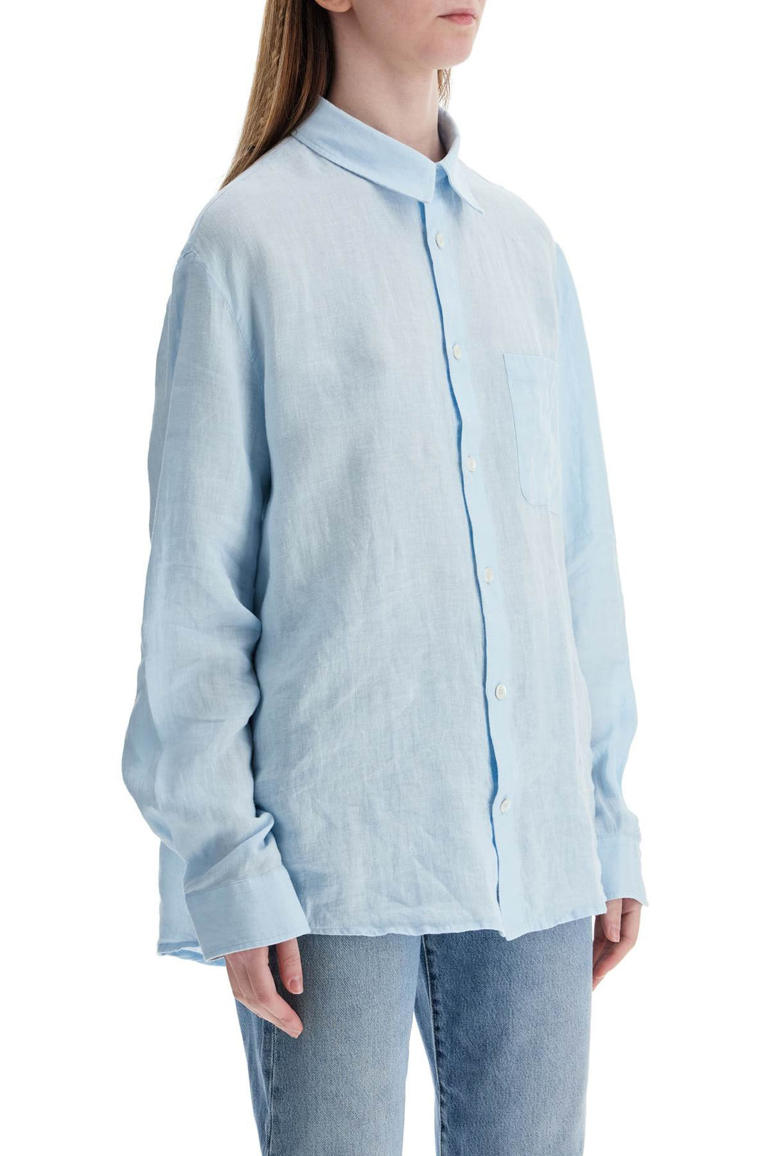 A.P.C. light blue linen shirt