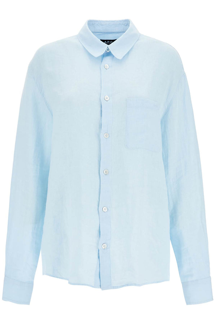 A.P.C. light blue linen shirt