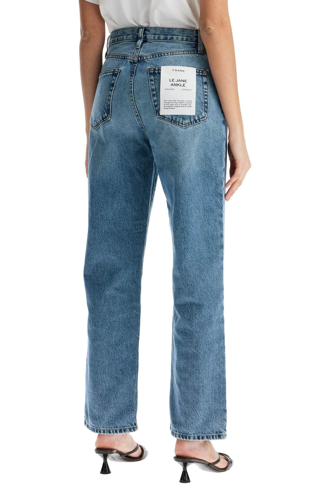 FRAME high-waisted straight ankle jeans le jane