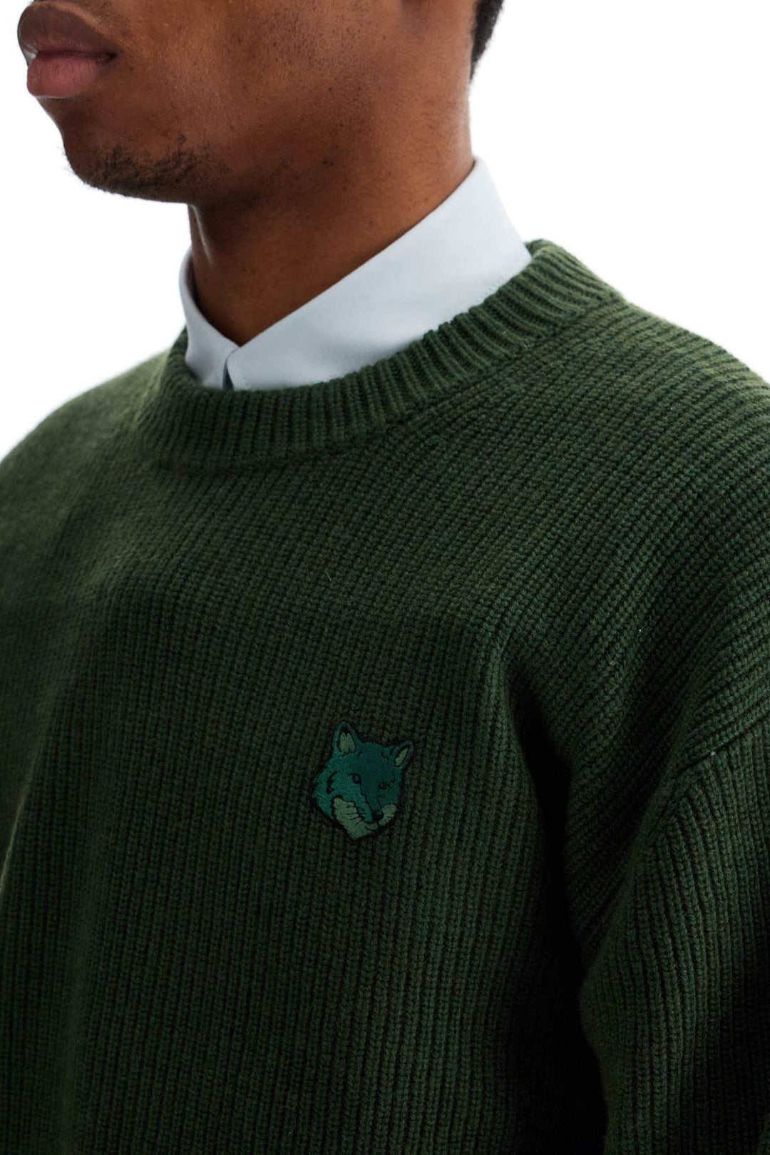 Maison Kitsune sweater with fox patch