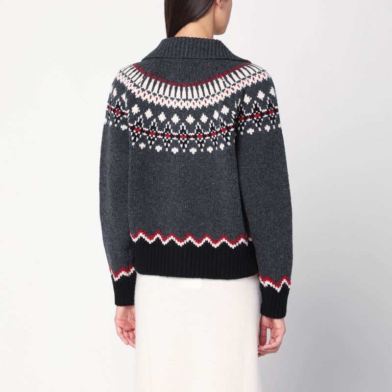 Alanui Fair Isle patterned cardigan