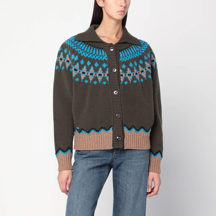 Alanui Fair Isle patterned cardigan