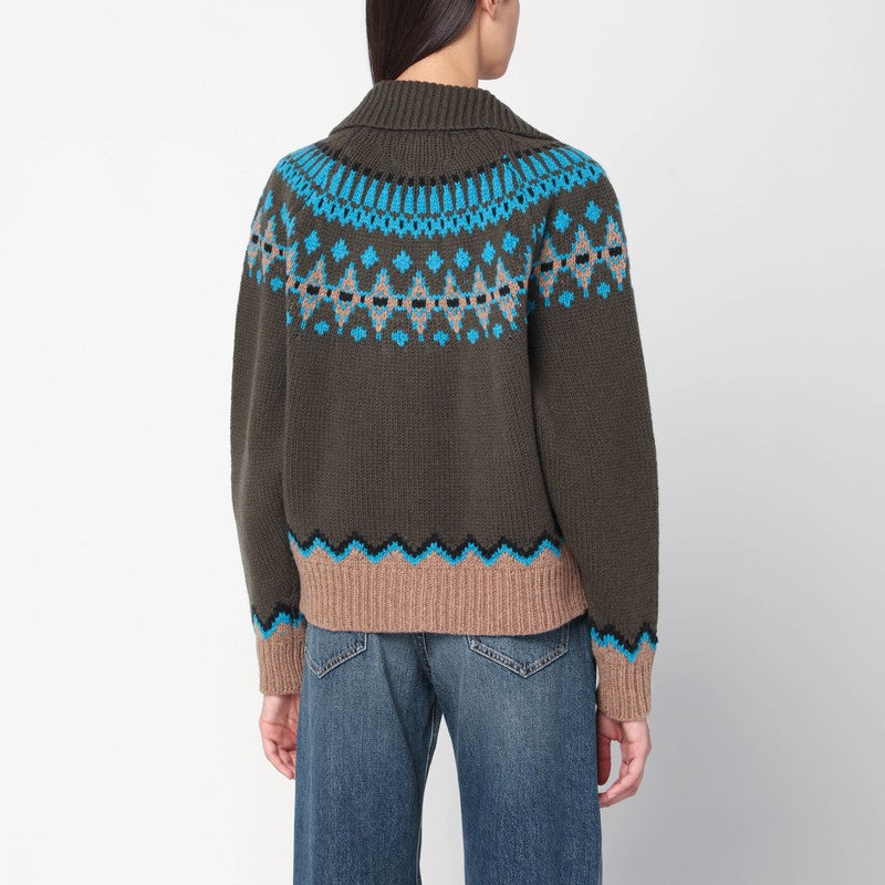 Alanui Fair Isle patterned cardigan