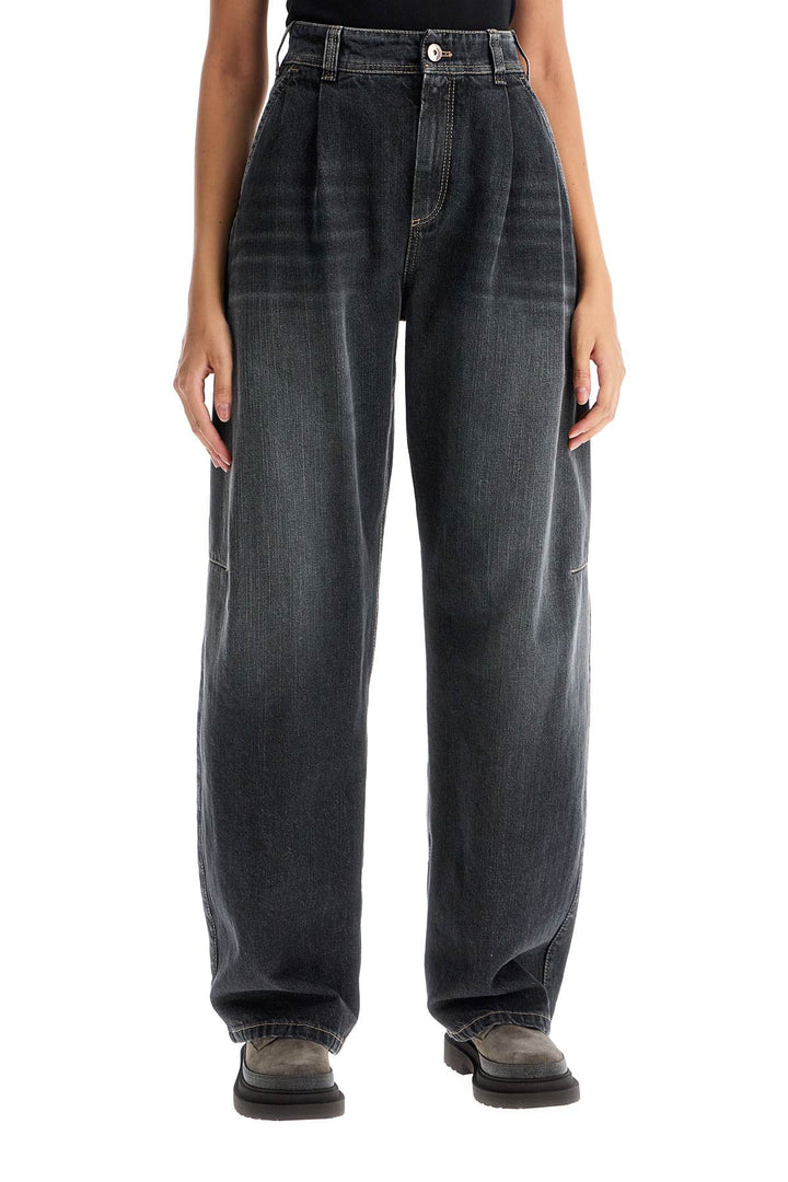 Brunello Cucinelli curved leg jeans