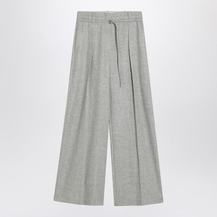 Brunello Cucinelli Wide linen-blend trousers
