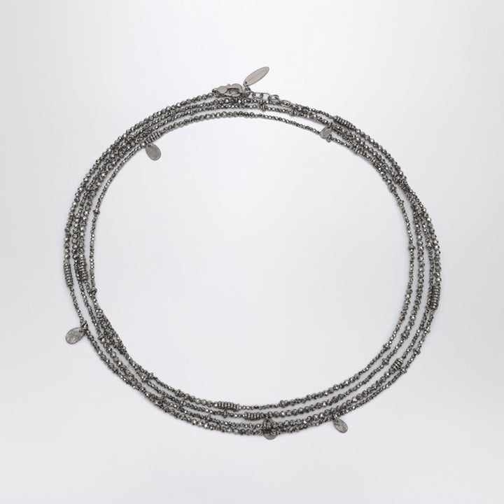 Brunello Cucinelli Hematite and Sterling Silver Bracelet