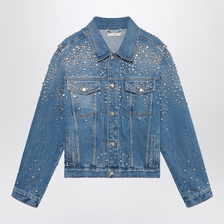 1989 STUDIO Denim Trucker Jacket with Crystals