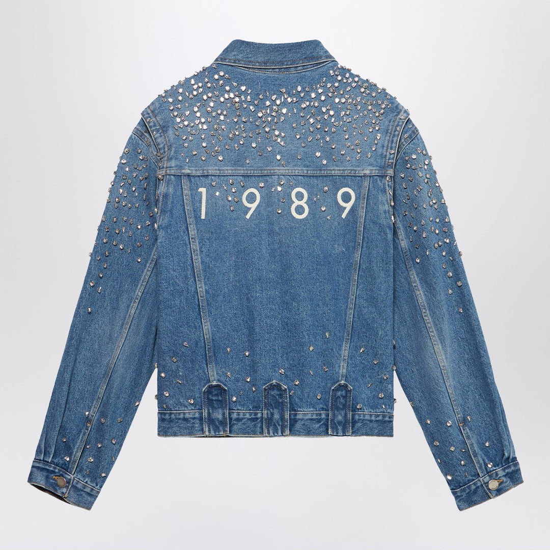 1989 STUDIO Denim Trucker Jacket with Crystals