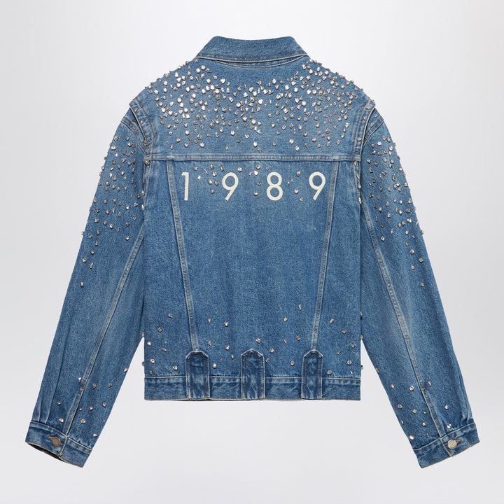 1989 STUDIO Denim Trucker Jacket with Crystals