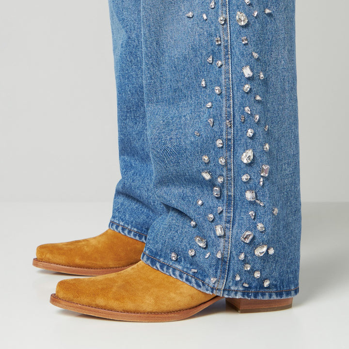 1989 STUDIO Over denim pants with Crystals