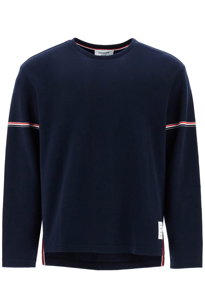 Thom Browne blue cotton rugby t-shirt