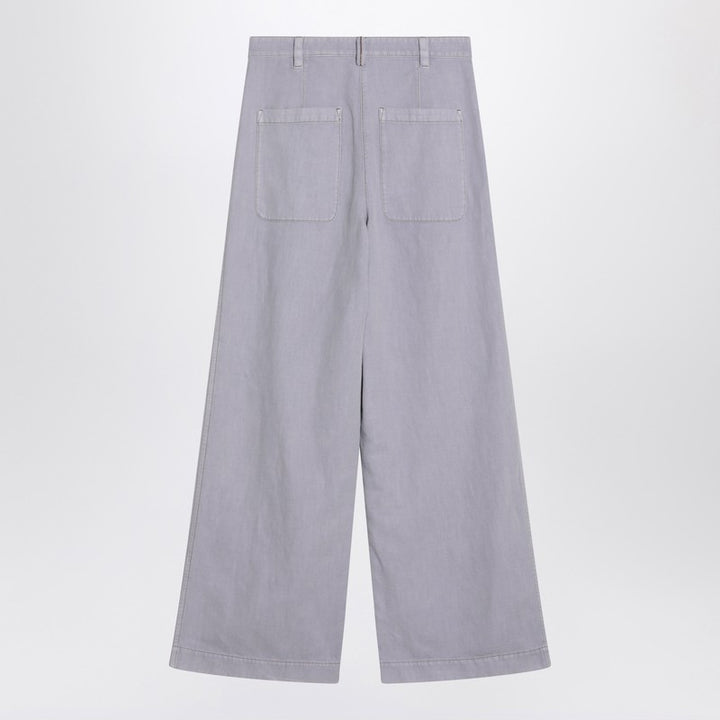 Brunello Cucinelli Wide linen-blend trousers