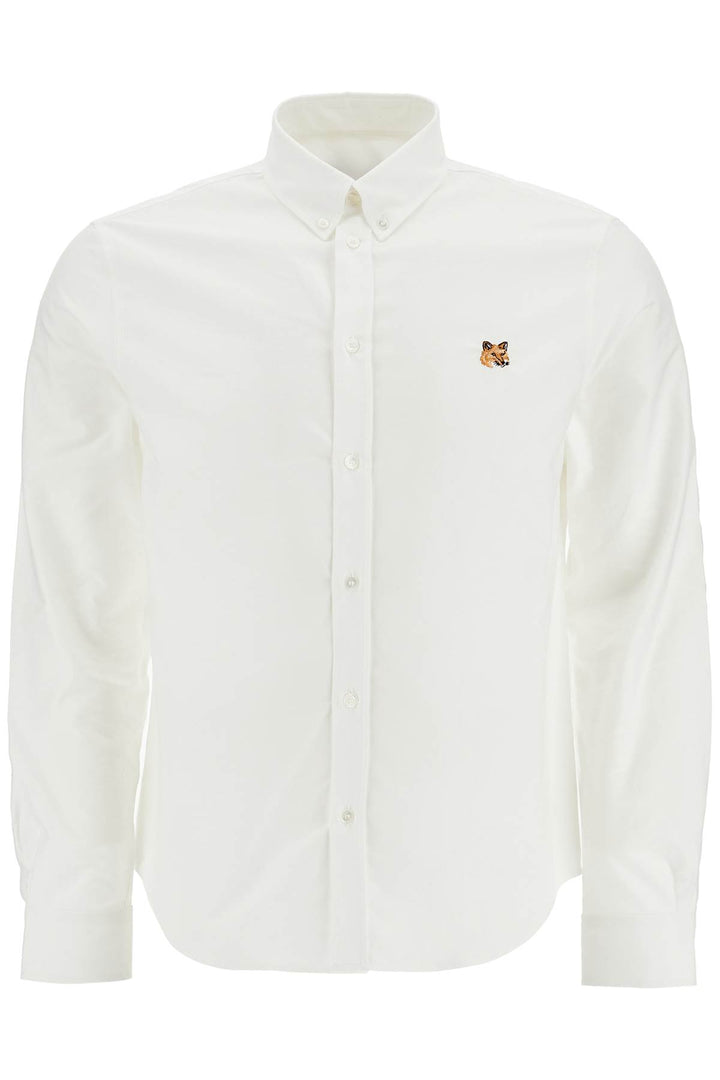 Maison Kitsune cotton shirt with fox embroidery