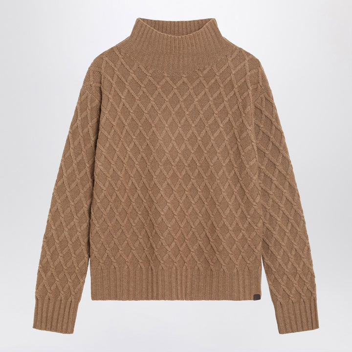 Max Mara cable knit turtleneck