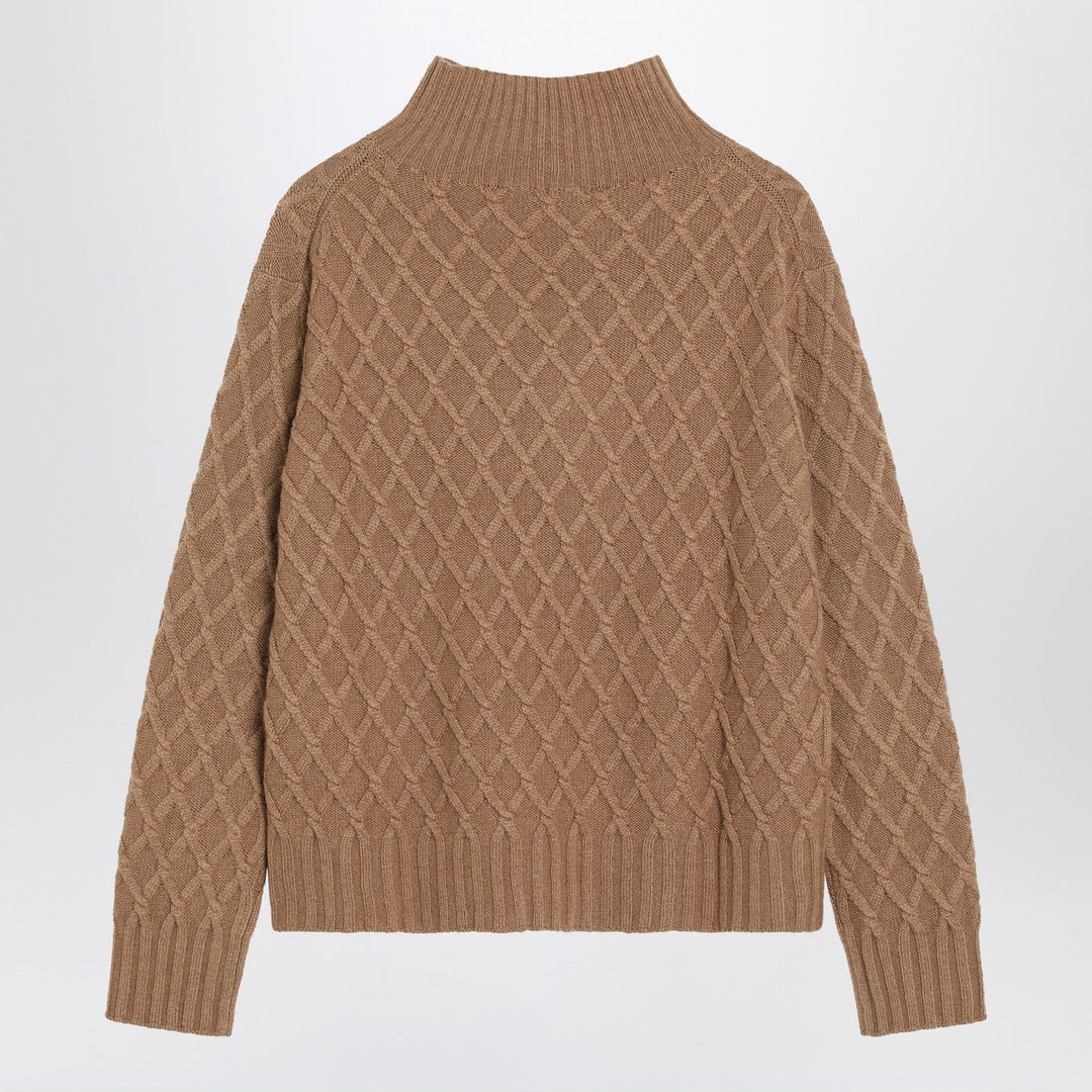 Max Mara cable knit turtleneck