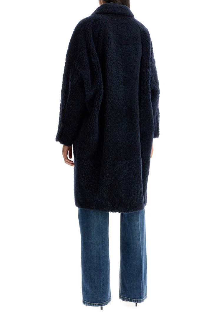 Brunello Cucinelli shearling frosty effect coat