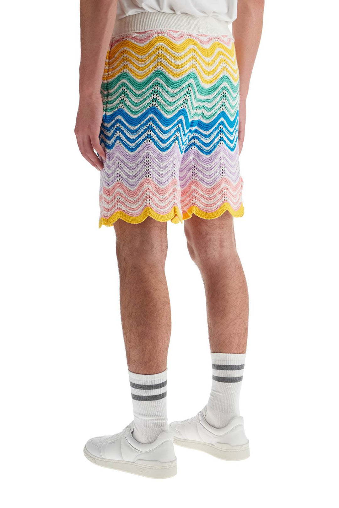 Casablanca Gradient Wave Knit Shorts