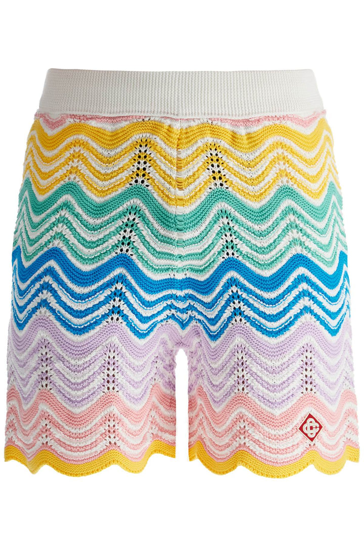 Casablanca Gradient Wave Knit Shorts