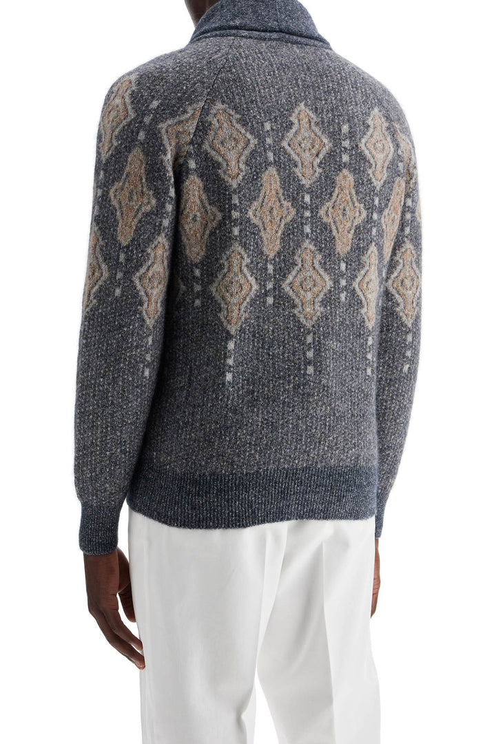 Brunello Cucinelli geometric jacquard pattern