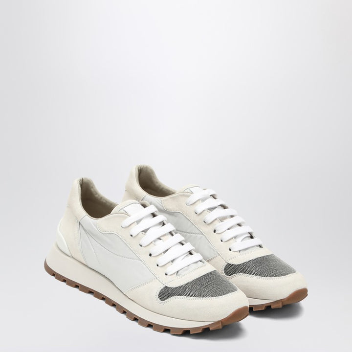 Brunello Cucinelli nylon and suede trainers