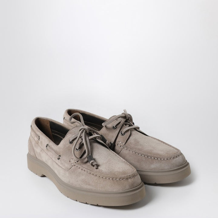Brunello Cucinelli suede boat loafers