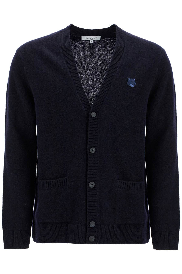 Maison Kitsune "bold fox head wool cardigan"