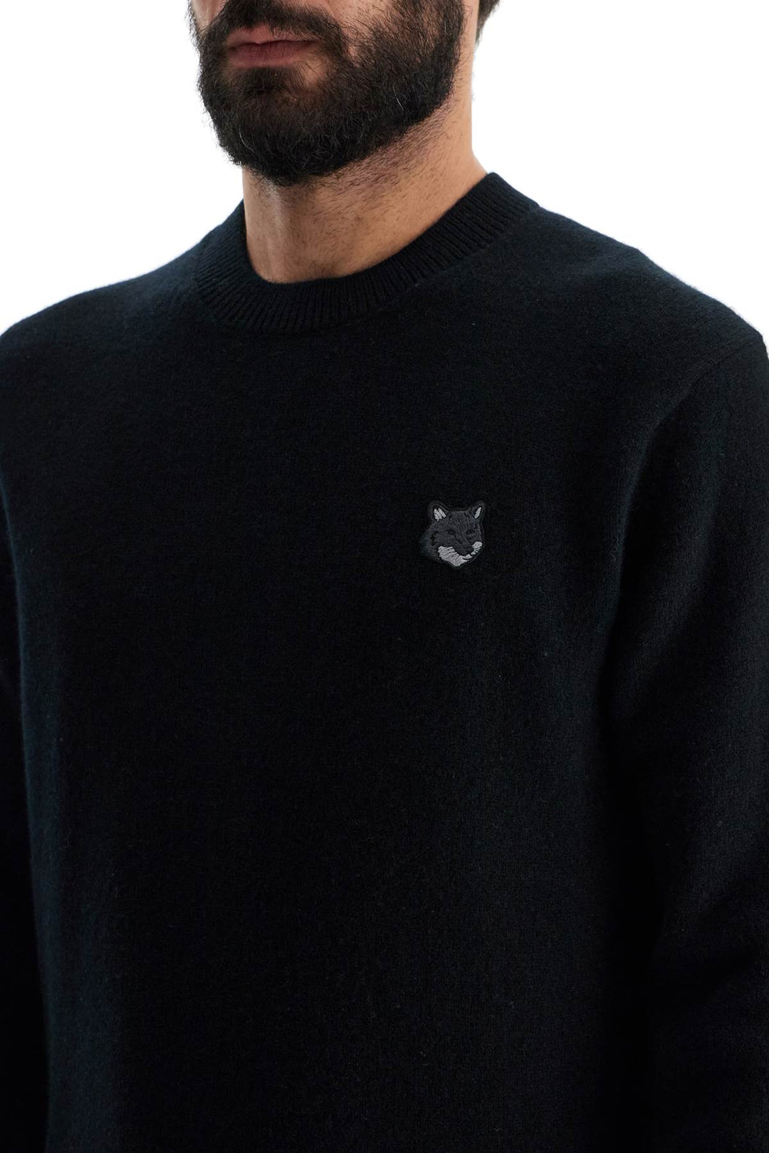 Maison Kitsune bold fox head wool sweater