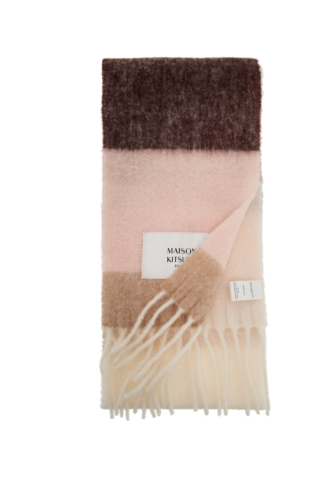 Maison Kitsune alpaca wool scarf