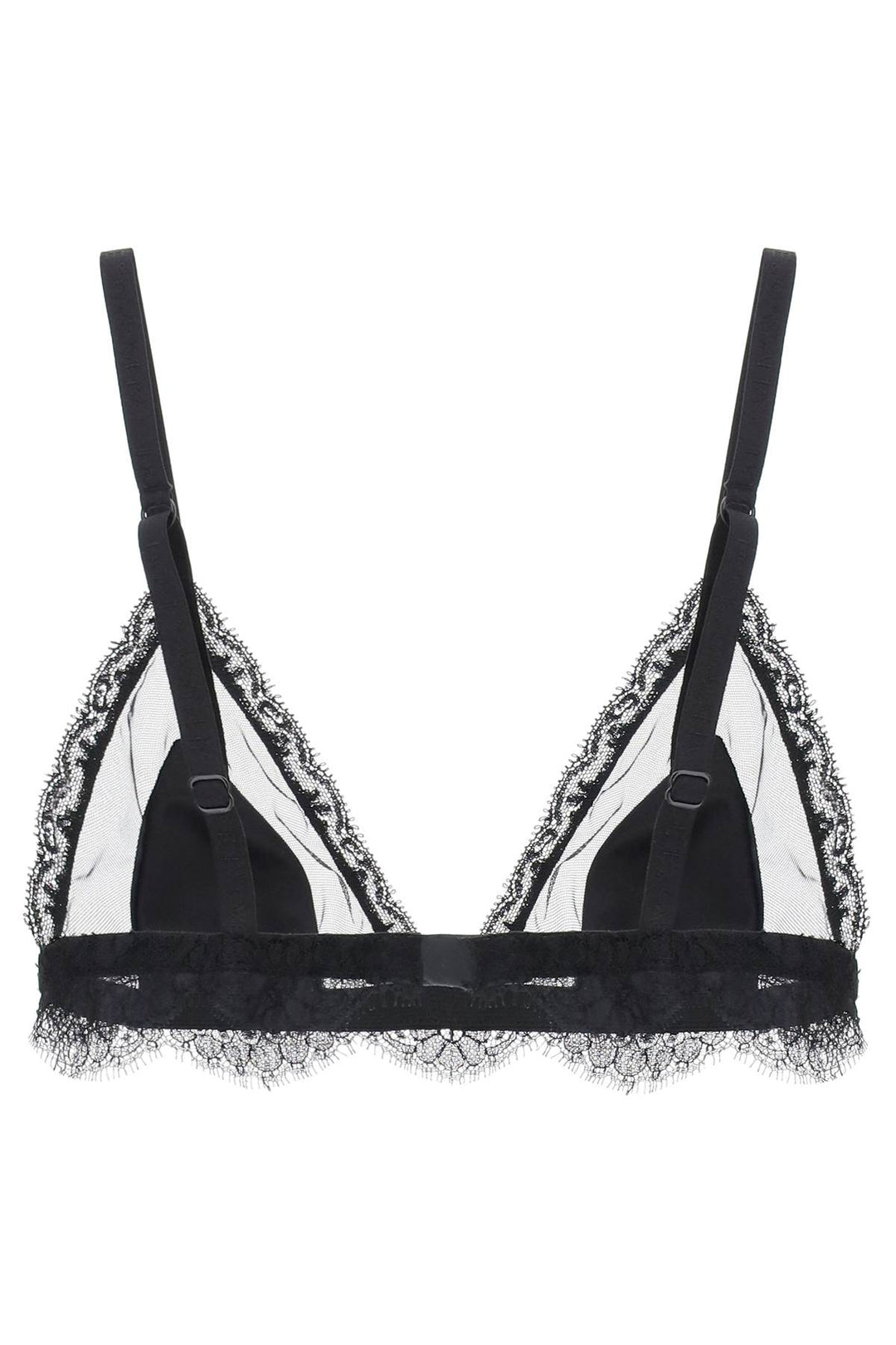 Dolce & Gabbana triangle satin and lace bra