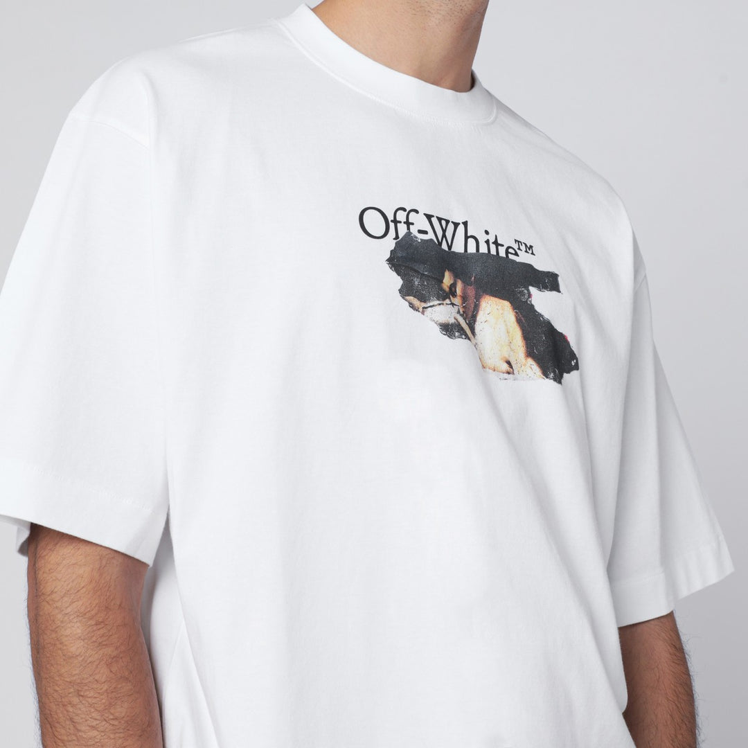 Off White Paint Arrow Skate Logo T-shirt