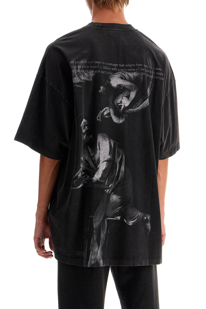 Off-White T-Shirt with S. Matthew Print