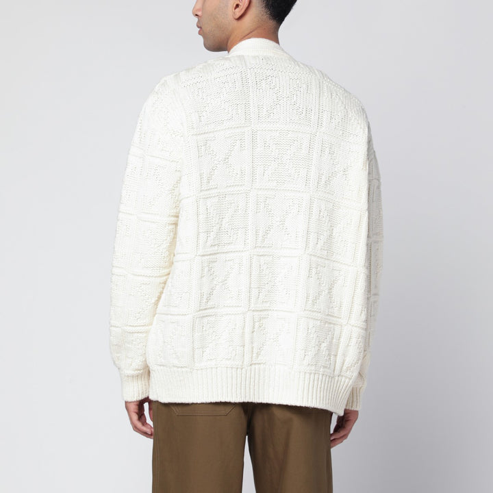 Off White cardigan with Arrow motif intarsia