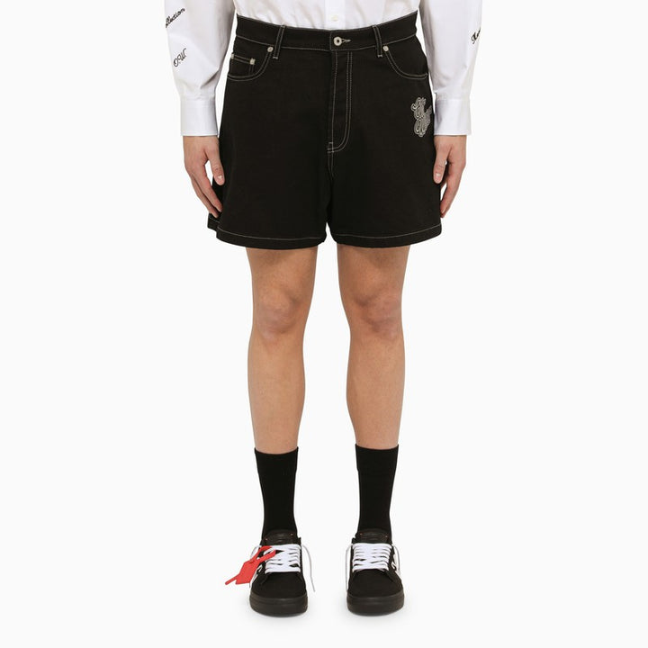 Off White cotton short with logo