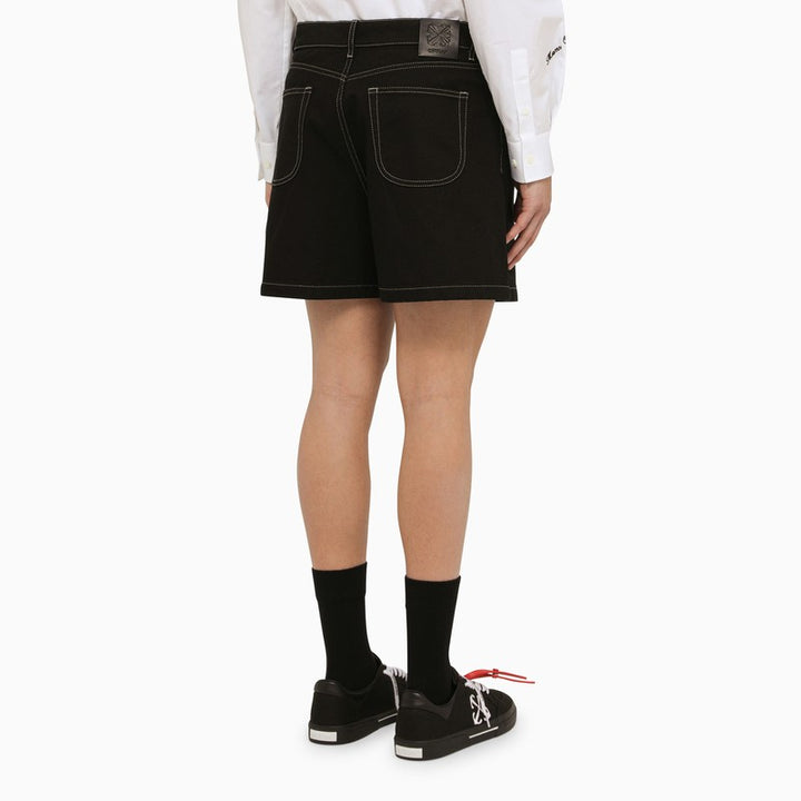 Off White cotton short with logo