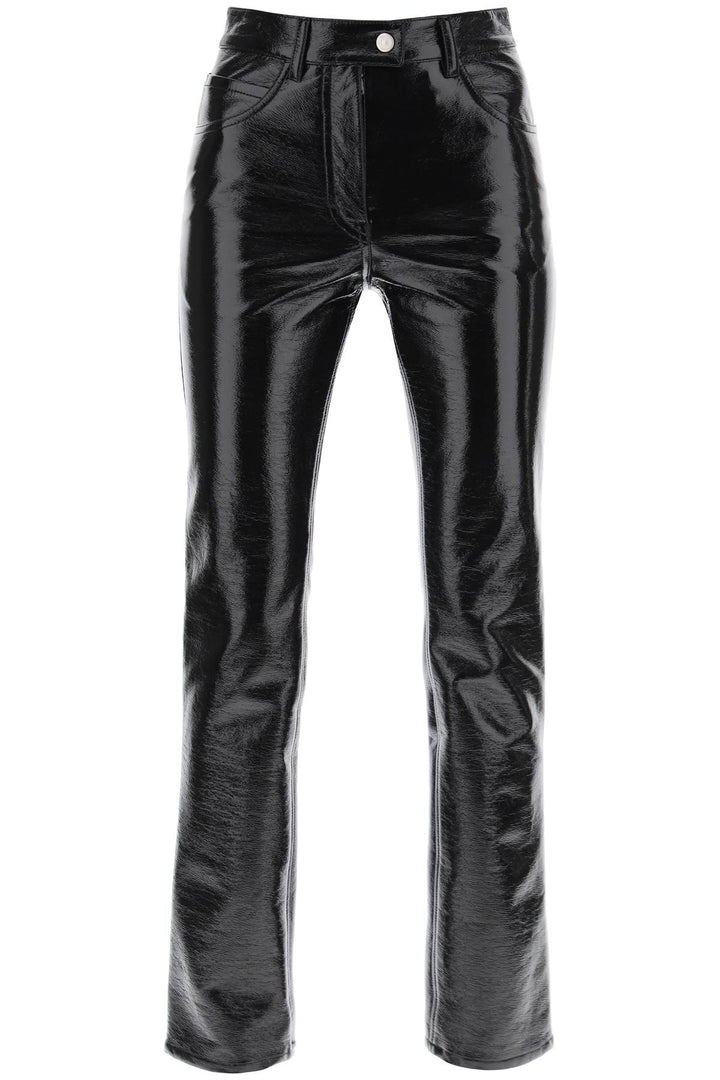 Courreges vinyl-effect coated pants