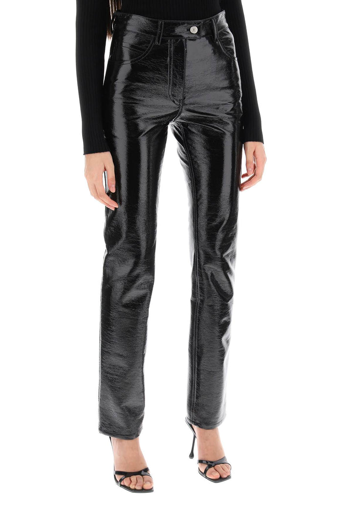 Courreges vinyl-effect coated pants