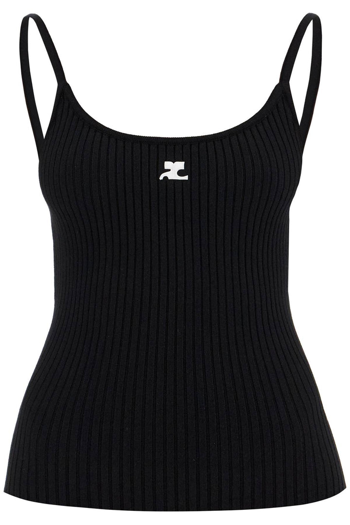 Courreges rib knit tank top