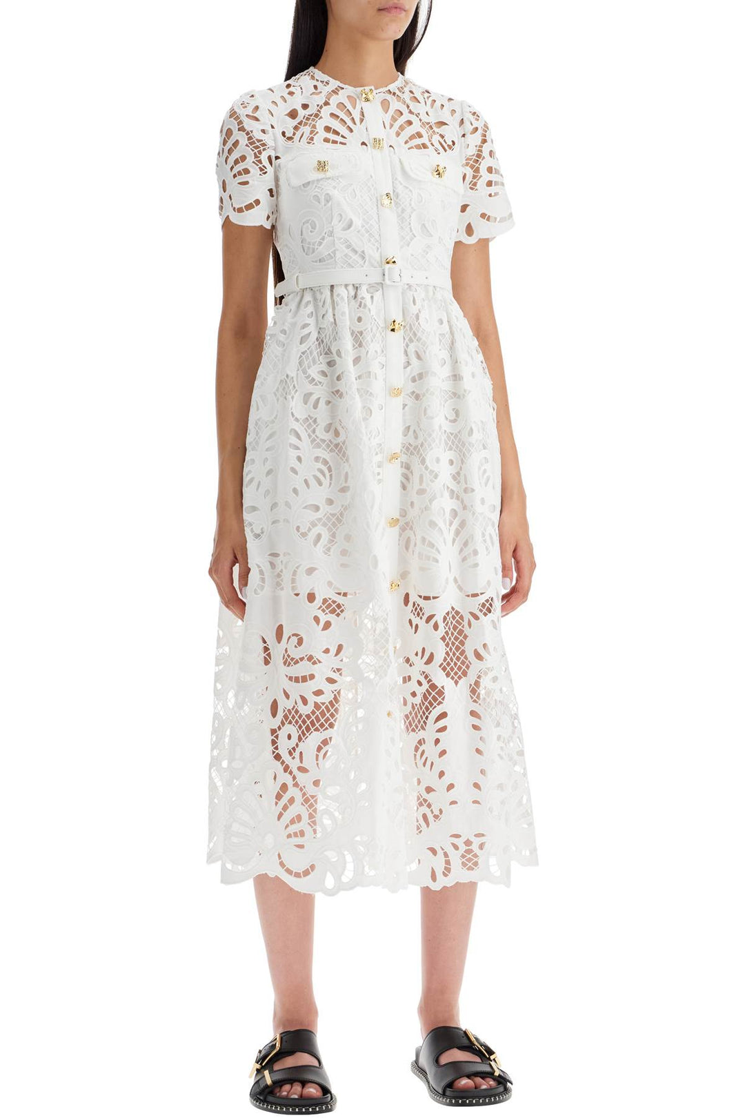 Self Portrait midi lace dress