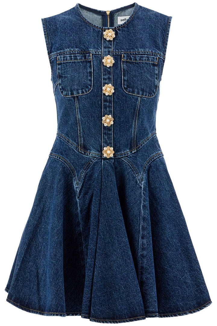 Self Portrait mini denim dress