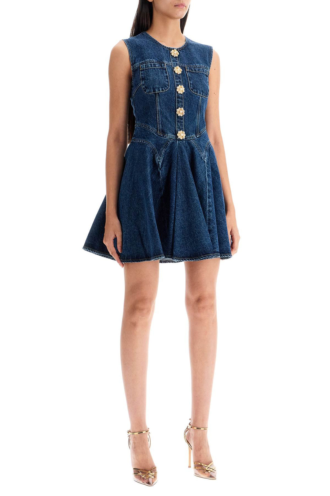 Self Portrait mini denim dress