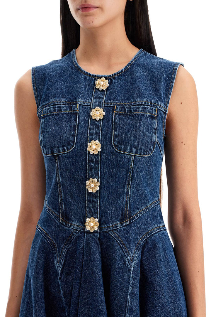 Self Portrait mini denim dress