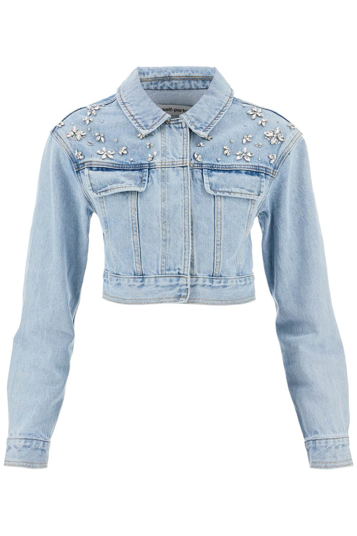 Self Portrait cropped denim jacket